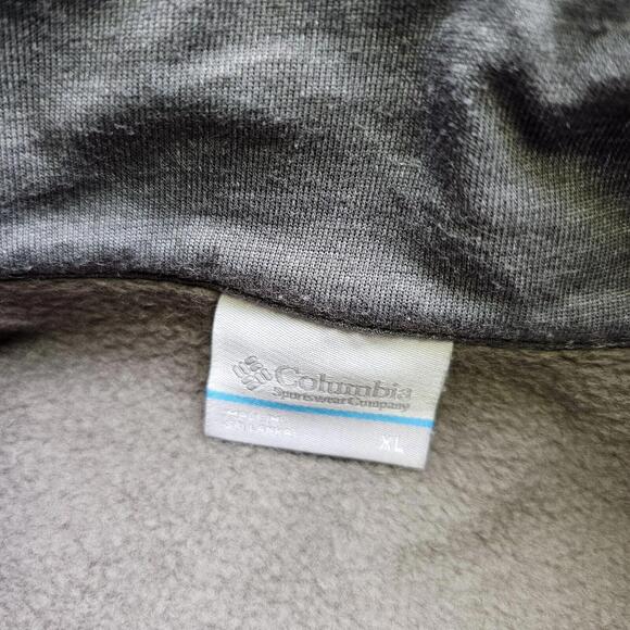 Columbia XL Beige 1/4 Zip Pullover Sweater Jacket Texas Contractor Logo - Picture 3 of 5